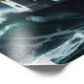 ストーミーライトハウスシーン フォトプリント (角)