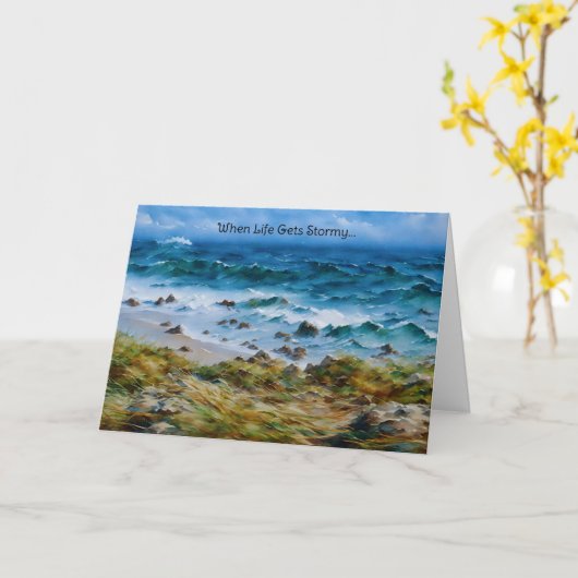 ストーミーライフ&シーズアート勇気付けられるカード カード (黄色い花)