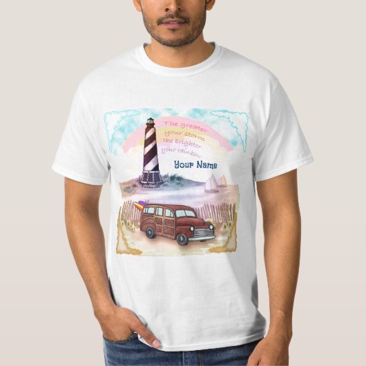 ストーミーレインボーライトハウス Tシャツ (正面)
