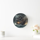 ストーミー海賊船 – 2 - ラウンド壁時計 (ホーム)