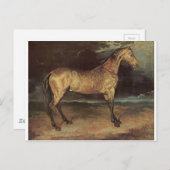 ストームの中の馬Theodoore Gericaultによる ポストカード (正面/裏面)