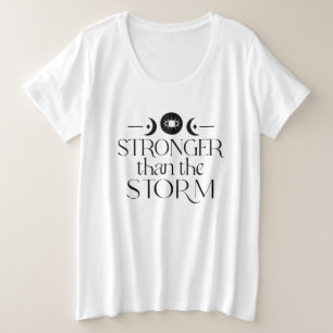 ストームより強いスピリチュアルTシャツ プラスサイズTシャツ