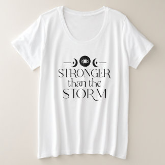 ストームより強いスピリチュアルTシャツ プラスサイズTシャツ