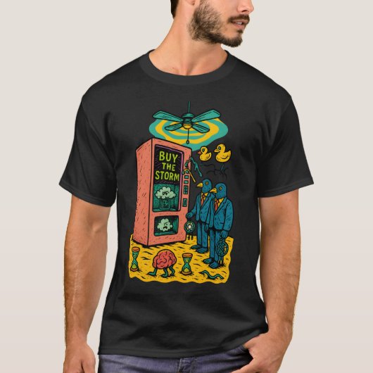 ストームを購入せよ - 超現実的ディストピアアート Tシャツ (正面)