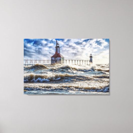 ストームアットセントジョセフライトハウス キャンバスプリント (正面)