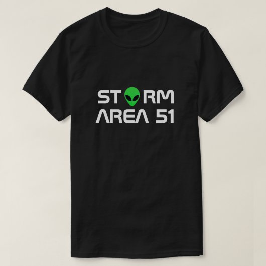 ストームエリア51エイリアンデザイン Tシャツ (デザイン正面)
