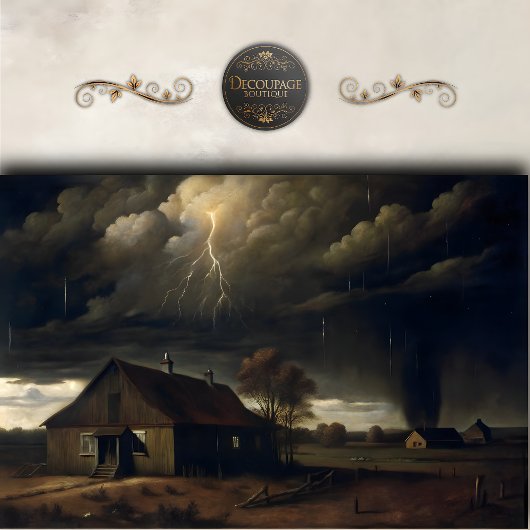 ストームオーバーファームハウスデコページ 薄葉紙