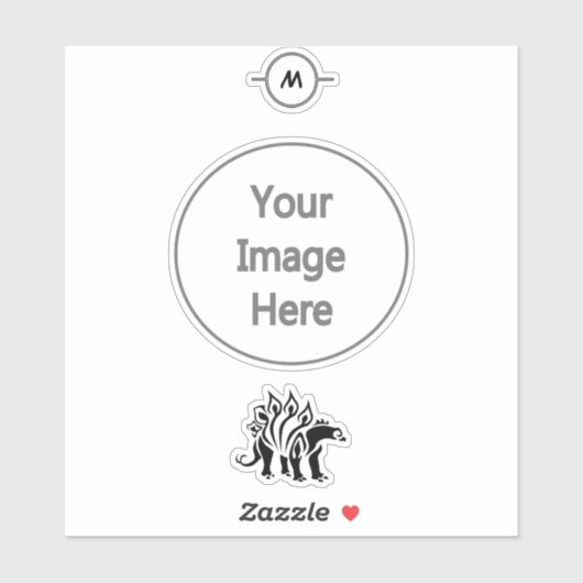 ストームグレーのステゴサウルスのスパイク恐竜 シール (シート)