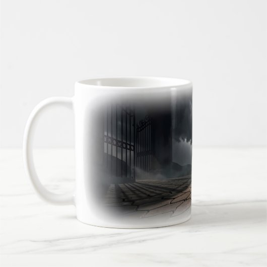 ストームゲートの寂寥 荒野の境目マグカップ コーヒーマグカップ (左)