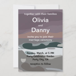 ストームスカイクラウドシーウェーブズ結婚自然 招待状