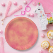 ストームスタイリッシュクラウドエフェクトピーチ ペーパープレート (パーティー)