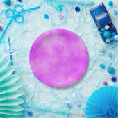 ストームスタイリッシュクラウドエフェクト紫 ペーパープレート (パーティー)