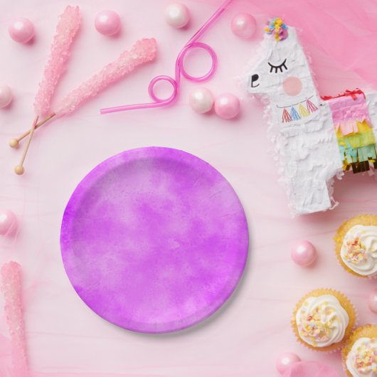 ストームスタイリッシュクラウドエフェクト紫 ペーパープレート (パーティー)