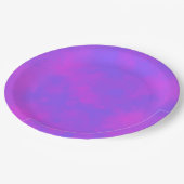 ストームスタイリッシュクラウドエフェクト青ピンク ペーパープレート (アングル)