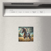 ストームスタリオンズ絵を描ホース先住民アメリカン磁石 マグネット (インサイチュ (食洗機))