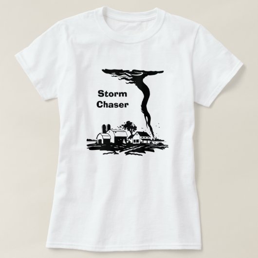 ストームチェザートルネード気象気象予報士 Tシャツ (デザイン正面)