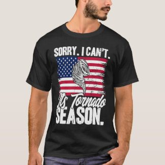 ストームチェザーハリケーン気象予報竜巻シーズン Tシャツ