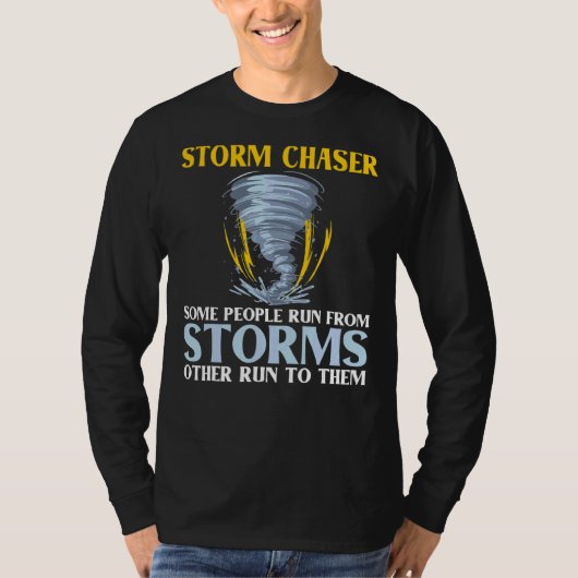 ストームチェー走ザーIへストーム気象学 Tシャツ (正面)