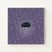 ストームデイサンダークラウド&レインパープカスタマイズリプル ノートブック (裏面)