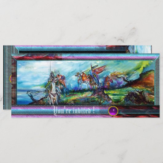 ストームナイツインライダー騎士馬パーチメント招待状 招待状 (正面/裏面)