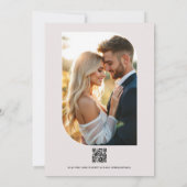 ストームプラム、グラファイトローズ、アンティークブラッシュの結婚式 招待状 (裏面)