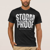 ストームプルーフ・キリスト聖書・福音・イエス・ブラック Tシャツ (正面)
