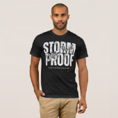 ストームプルーフ・キリスト聖書・福音・イエス・ブラック Tシャツ (正面フル)