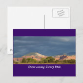 ストーム来・ユタ州 ポストカード (正面/裏面)