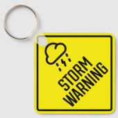 ストーム警告ズメタル正方形キーチェーン キーホルダー (正面)