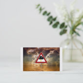 ストーム警告標識デザイン、気象学者 名刺 (スタンド正面)