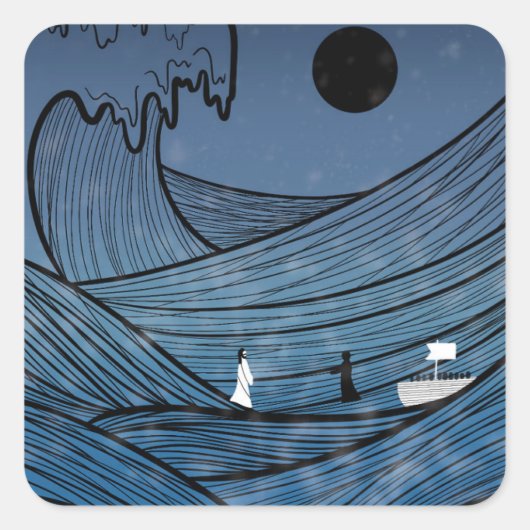 ストーム・スクエアのステッカーを通した信仰 スクエアシール (正面)