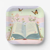 ストーリお洒落ブック赤ちゃんシャワー ペーパープレート (正面)