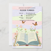 ストーリお洒落ブック赤ちゃんシャワー 招待状 (正面)