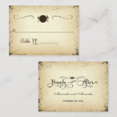 ストーリフォーマルー結婚ラインの表座席表 プレイスカード (正面/裏面)