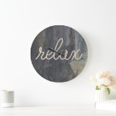 ストーリラックスン上のロープ文字 ラージ壁時計 (ホーム)