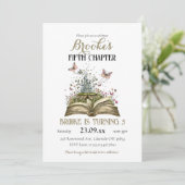 ストーリーお洒落魔法ブックをテーマにした誕生日パーティー 招待状 (スタンド正面)