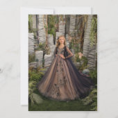 ストーリーお洒落魔法ブックをテーマにした誕生日パーティー 招待状 (裏面)