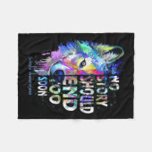 ストーリーがあまりにも早く終わるべきではない 自殺予防 茶 フリースブランケット (正面(横))