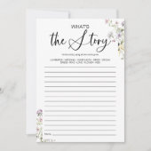 ストーリーって何？ ブライダルシャワーゲーム 招待状 (正面)