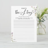 ストーリーって何？ ブライダルシャワーゲーム 招待状 (スタンド正面)