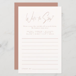 ストーリーとは  赤面ピンクブライダルシャワーゲーム