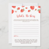 ストーリーのゲームは、ベリー甘いベビーシャワー 招待状 (正面)