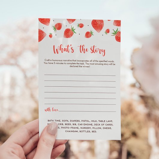 ストーリーのゲームは、ベリー甘いベビーシャワー 招待状