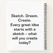 「ストーリーのスケッチ:アイディア空白の用のキャンバス」 ノートブック (裏面)