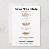 ストーリーのタイムライン写真のモモモダンモを重ねたタイプ セーブザデート (正面)