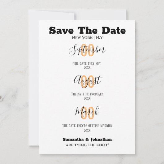 ストーリーのタイムライン写真のモモモダンモを重ねたタイプ セーブザデート (正面)