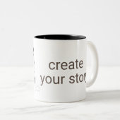 ストーリーの作成- 2トー書ンのコーヒーマグ ツートーンマグカップ (正面右)