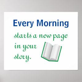 ストーリーの新しいペーやる気を起こさせるジ ポスター