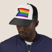 ストーリーは大切 LGBTQ+プライド 交差する虹の旗 キャップ (インサイチュ)