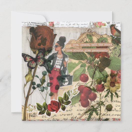 ストーリーをフラットなグリーティングカードで伝える (正面)